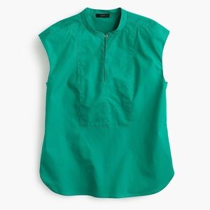 J.Crew NWT Cap Sleeve Top in Cotton Poplin XXS